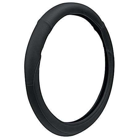 Black Vegan Leather Steering Wheel Cover