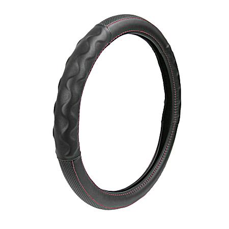 Black-Red Sport Grip Steering Wheel Cover