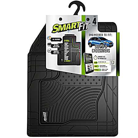 4 pc Black Rubber SUV/Crossover Floor Mats
