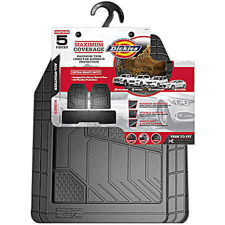 Max-Coverage 5 pc Black Floor Mats