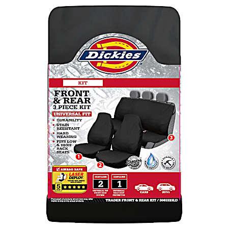 Trader 3 pc Black Seat Cover