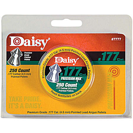 .177 Caliber Air Gun Pointed Pellets - 250 Ct