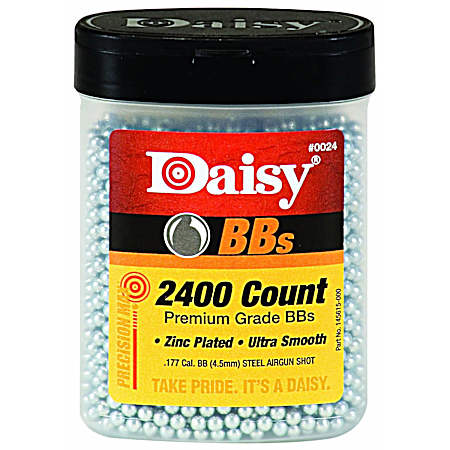 .177 Caliber Air Gun Steel BBs - 2,400 Ct