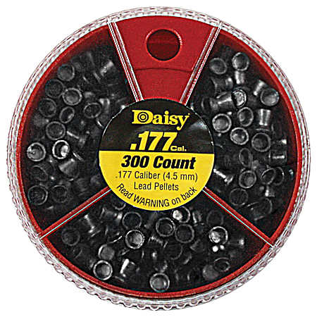 .177 Caliber Air Gun Lead Pellets - 300 Ct