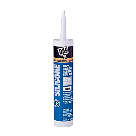 9.8 fl oz Clear 100% Silicone Window & Door Sealant