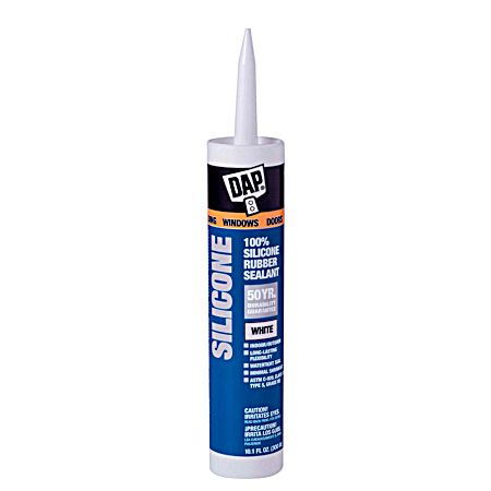 10.1 fl oz White 100% Silicone Window & Door Sealant