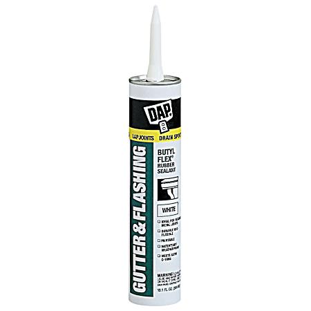 10.1 fl oz White Gutter & Flashing Butyl-Flex Rubber Sealant