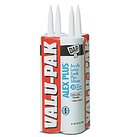 ALEX PLUS All Purpose Acrylic Latex & Silicone Caulk - 4 Pk