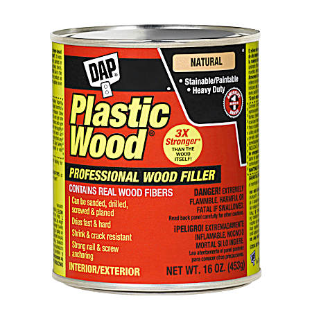 Plastic Wood Solvent Wood Filler - 16 Oz.