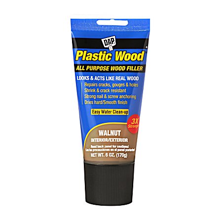 6 oz Plastic Wood Walnut All Purpose Wood Filler Applicator Squeeze Tube