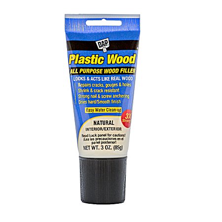 3 oz Plastic Wood Natural All Purpose Wood Filler Applicator Squeeze Tube