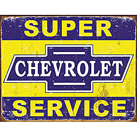 Super Chevrolet Service Tin Sign