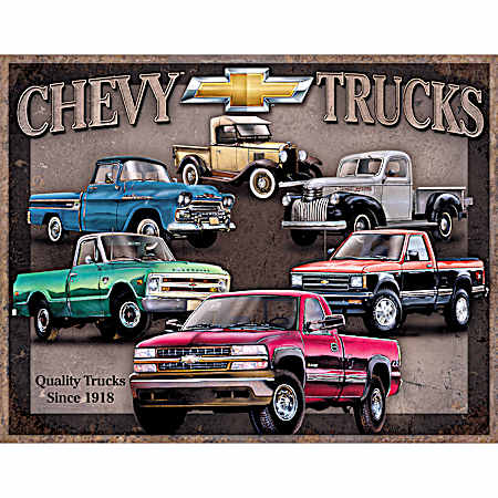 Chevy Trucks Tribute Tin Sign