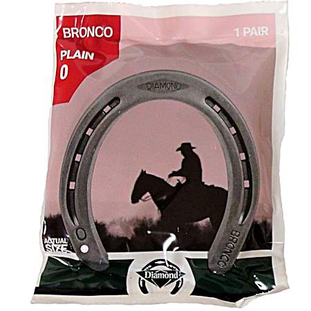Bronco Plain 0 Horseshoe - 2 Pk