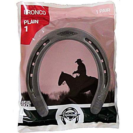 Bronco Plain 1 Horseshoe - 2 Pk