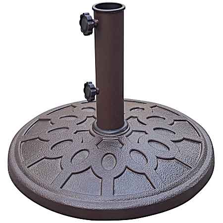 19.84 lb Brown Resin Patio Umbrella Base