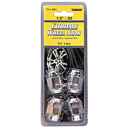 0.5 in Chrome Wheel Nuts - 20 Pk