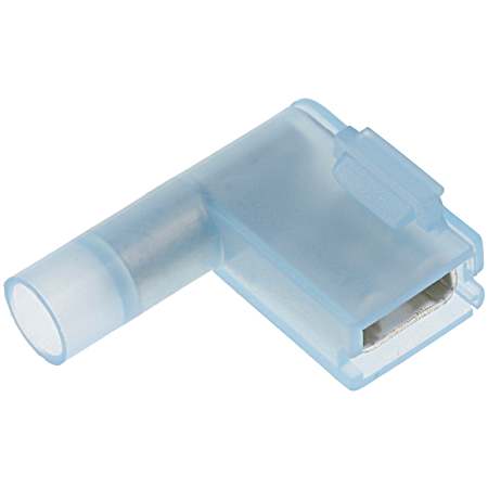 10 pc Blue 16-14 Gauge Female Flag Disconnect, .250 In
