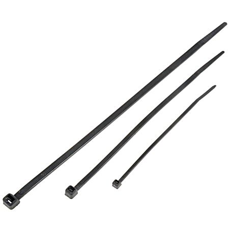 4,6,8 In. Black Wire Ties Canister