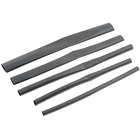 6 Inch, Black, Assorted Widths, Heat Shrink Tubing Polyolefin