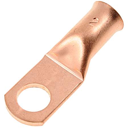 2 pc 2 Gauge 3/8 In. Copper Ring Lug