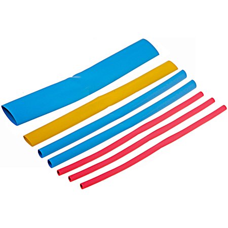 6 In. Assorted Colors and Widths Heat Shrink Tubing PVC