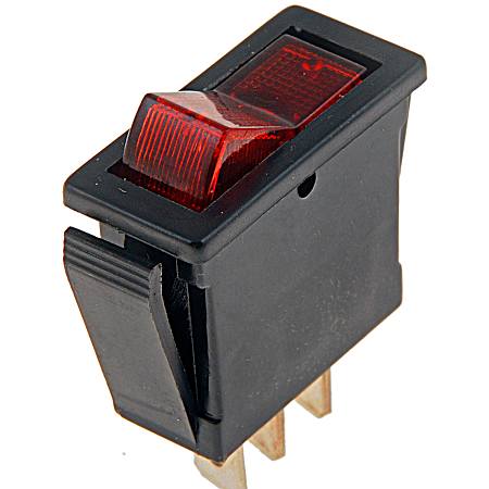 Red Glow Rectangular Style Rocker Electrical Switch