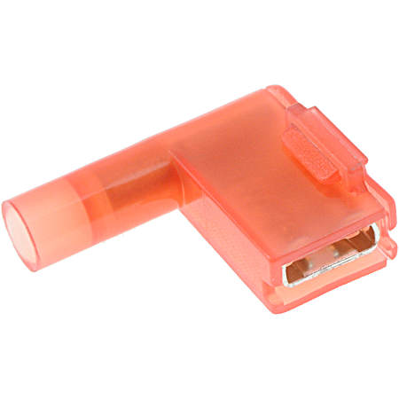 10 pc Red 22-18 Gauge Female Flag Disconnect, .250 In