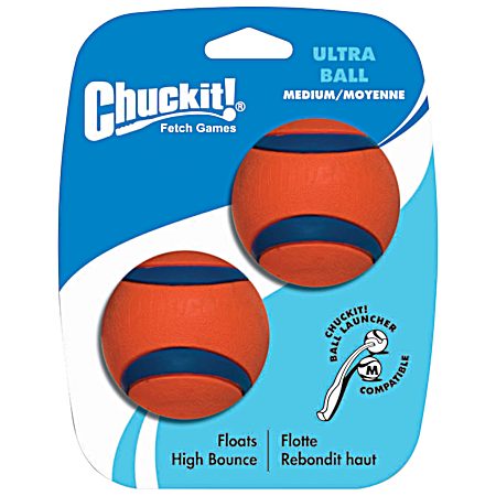 Ultra Ball Medium Dog Toy - 2 Pk