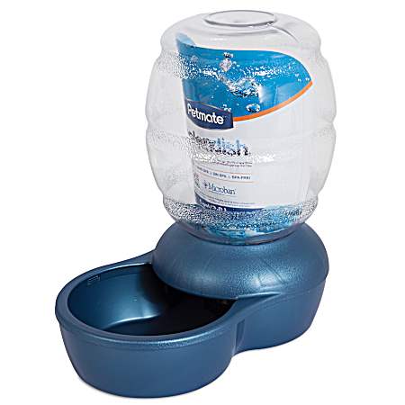 1 gal Pearl Peacock Blue Replendish Waterer w/ Microban