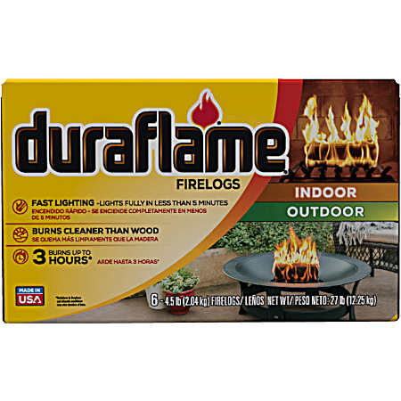 4.5 lb 3 Hour Firelogs - 6 Pk
