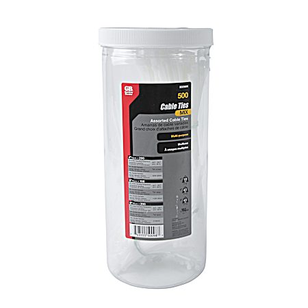 Assorted Cable Ties - 500 Pk