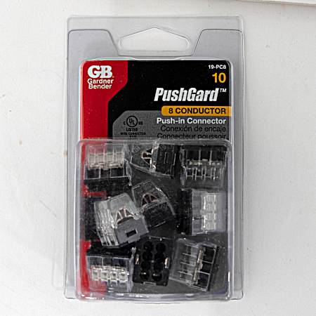 PushGard 8-Port Push-In Wire Connectors - 10 Pk