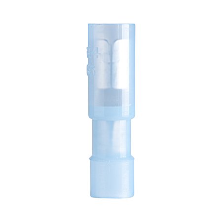 Disconnect Bullet Female 0.156 in Dia 16-14 AWG Blue Crimp-Type Wire Connectors - 20 Pk