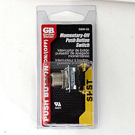 SPST Momentary Contact Red Push-Button Switch