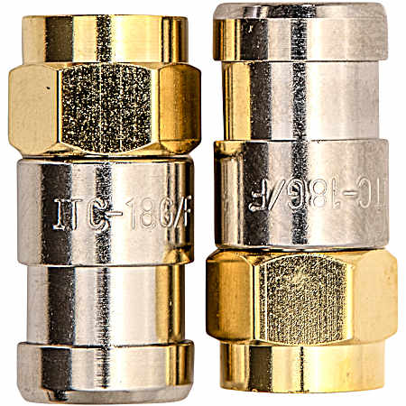 Tool-Less F-Series RG-6 ITC Connector RG-6 - 2 Pk