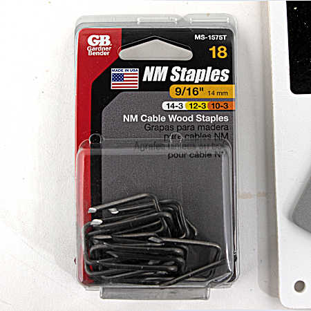 NM Staples 0.5625 in Graphite Metal Staples - 18 Pk