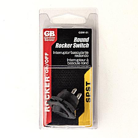 SPST ON-OFF Round Hole Rocker Switch