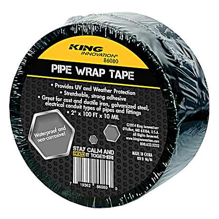 2 in x 100 ft Black Pipe Wrap Tape