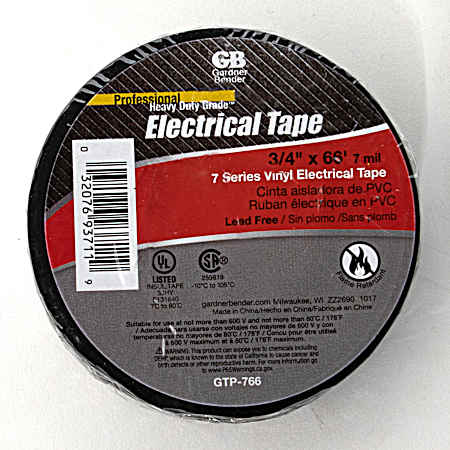 700 Series 0.75 in x 66 ft Heavy-Duty Black Vinyl Electrical Tape