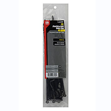 7 in 50 lb Precision Lock Cable Ties w/ Metal Pawl - 20 Pk