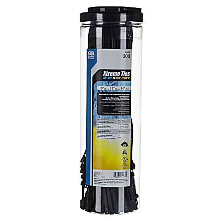 8 in, 11 in & 14 in Xtreme Cable Ties Canister - 300 Pk