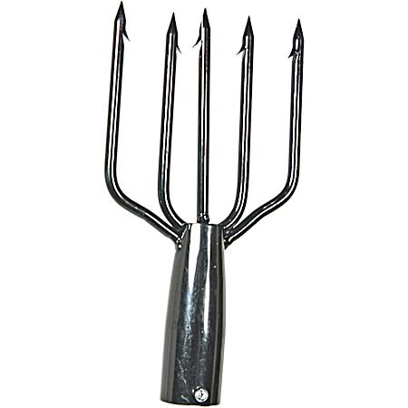 Jumbo 5 Prong Black Metal Fish Spear