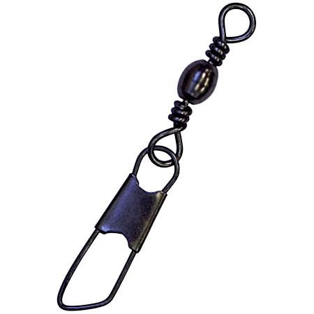 Black Barrel Swivel w/Safety Snap