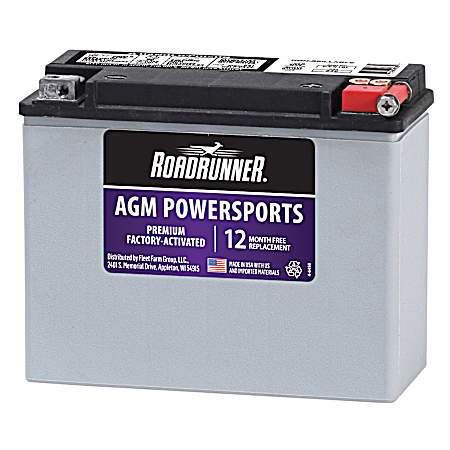 Premium Grp 18L 12 Mo Power Sport Battery