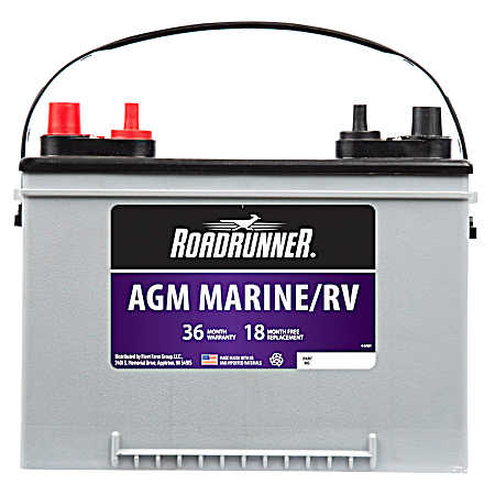 Roadrunner AGM Marine / RV Battery Grp 34 18/36 Mo 750 CCA