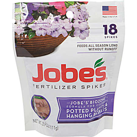 Potted Plant & Hanging Basket Fertilizer Spikes - 18 Pk