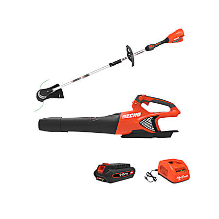 eFORCE 56V Orange Brushless Cordless Trimmer & Blower Combo Kit w/ 2.5Ah Battery & Charger