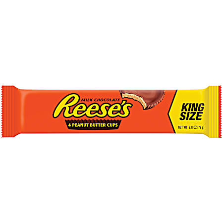 2.8 oz King Size Milk Chocolate & Peanut Butter Cups