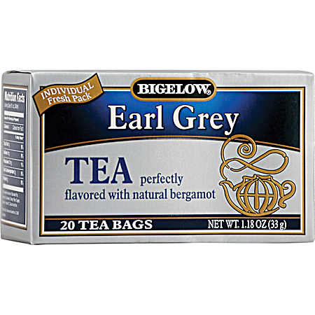 Earl Grey All Natural Black Tea Bags - 20 Pk